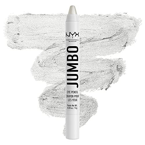 NYX PROFESSIONAL MAKEUP Jumbo Eye Pencil, Blendable Eyeshadow Stick & Eyeliner Pencil - Cottage Cheese (Silver) | Amazon (US)
