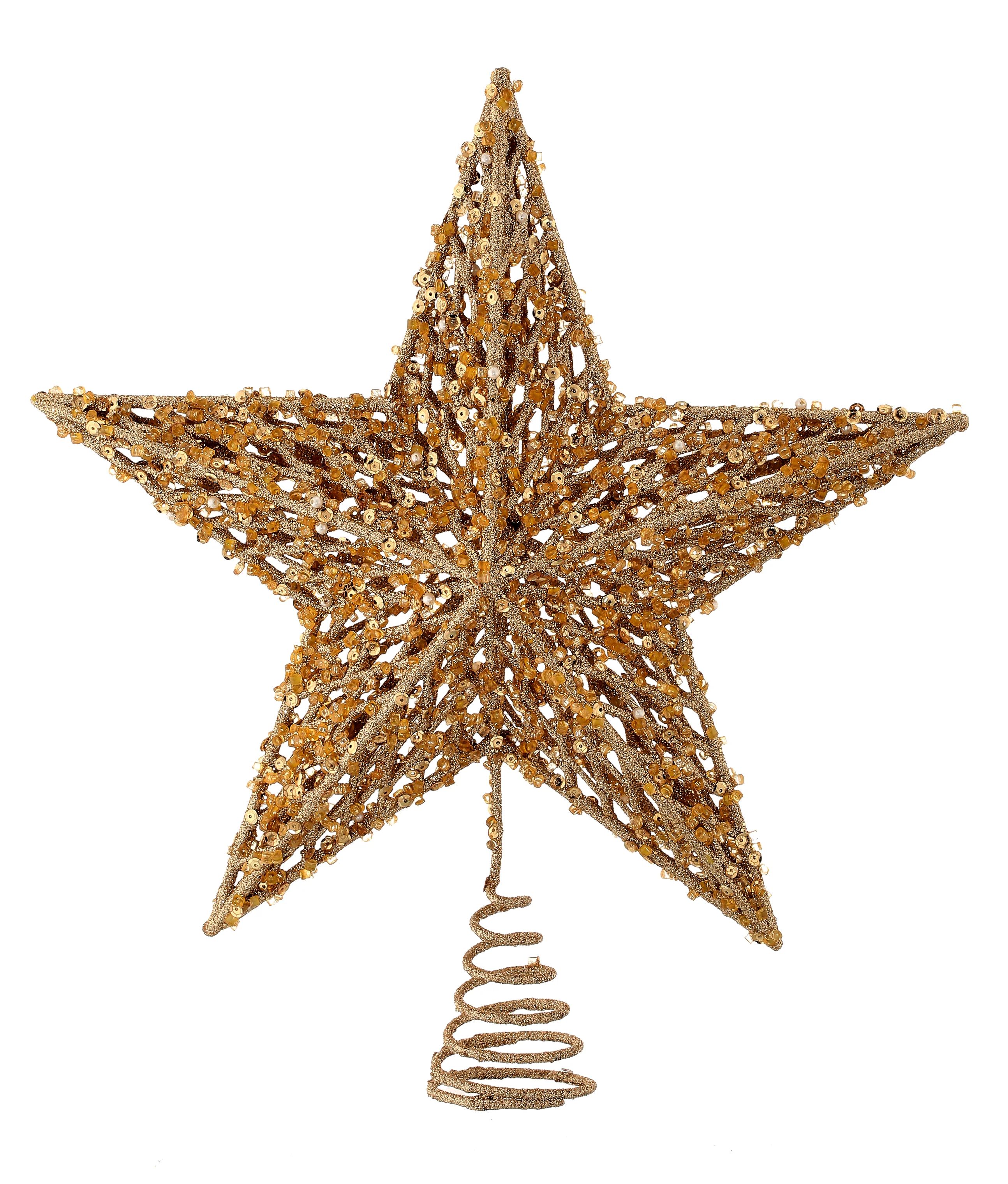 Sequin Bead Glitr Star Topper Acbox Tree Topper | Wayfair North America