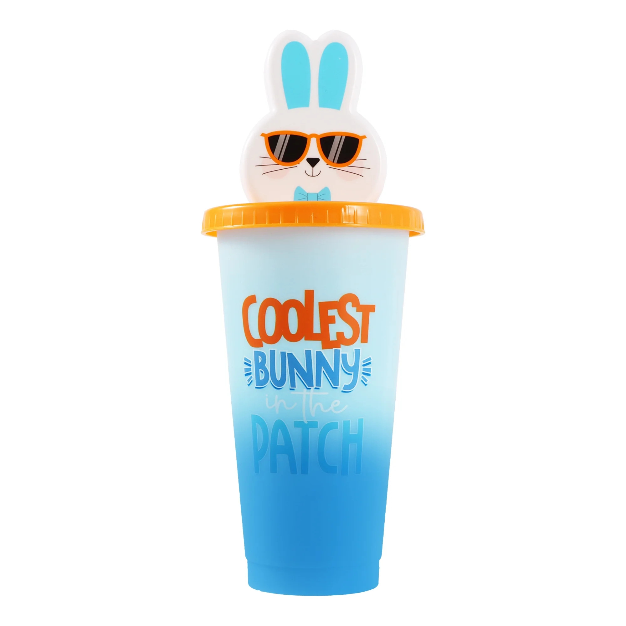 Easter Color-Changing Character Tumbler, 25 fl oz, Bunny Head Design, Light Blue to Dark Blue, By... | Walmart (US)