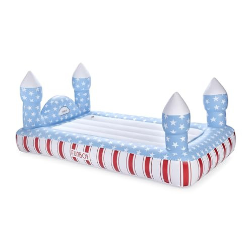 FUNBOY Inflatable Red, White & Blue Castle Bed & Air Mattress – Perfect for 4th of July Sleepovers, Includes Twin Air Mattress & Carrying Storage Bag | Amazon (US)