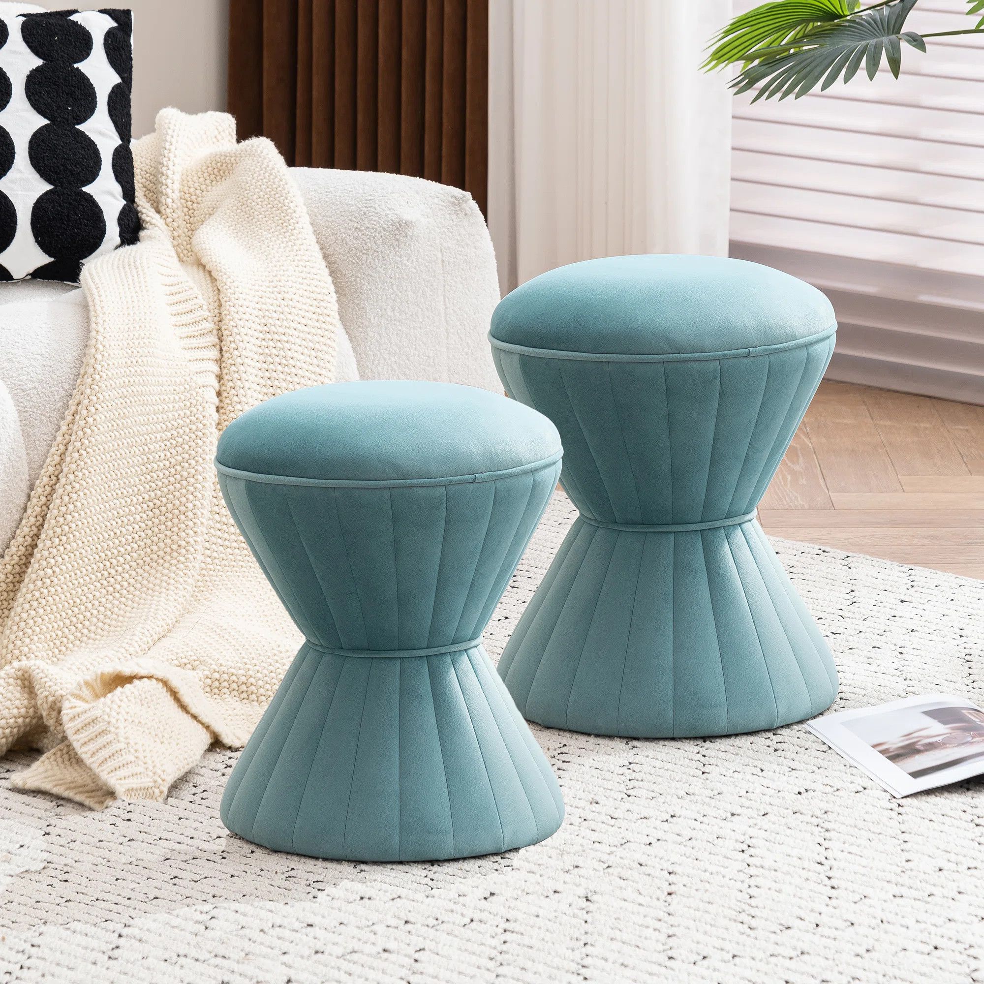 Konsta Upholstered Ottoman (Set of 2) | Wayfair North America