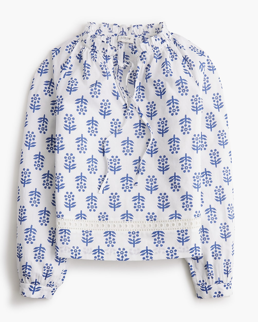 Long-sleeve tie-neck top | J.Crew Factory