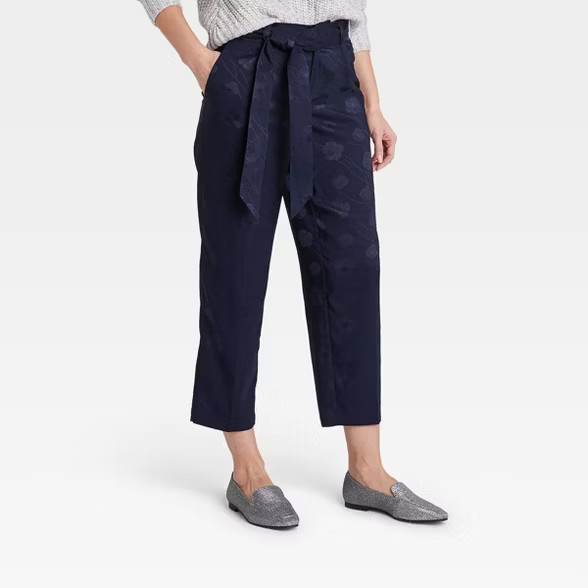 Women's High-Rise Straight Leg Tie Waist Pants - A New Day™ | Target