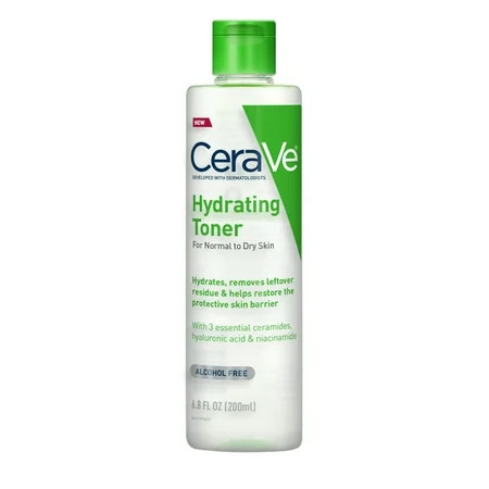 PR CeraVe Hydrating Facial Toner, Alcohol Free Toner for Normal to Dry Skin 6.8 fl oz | Walmart (US)