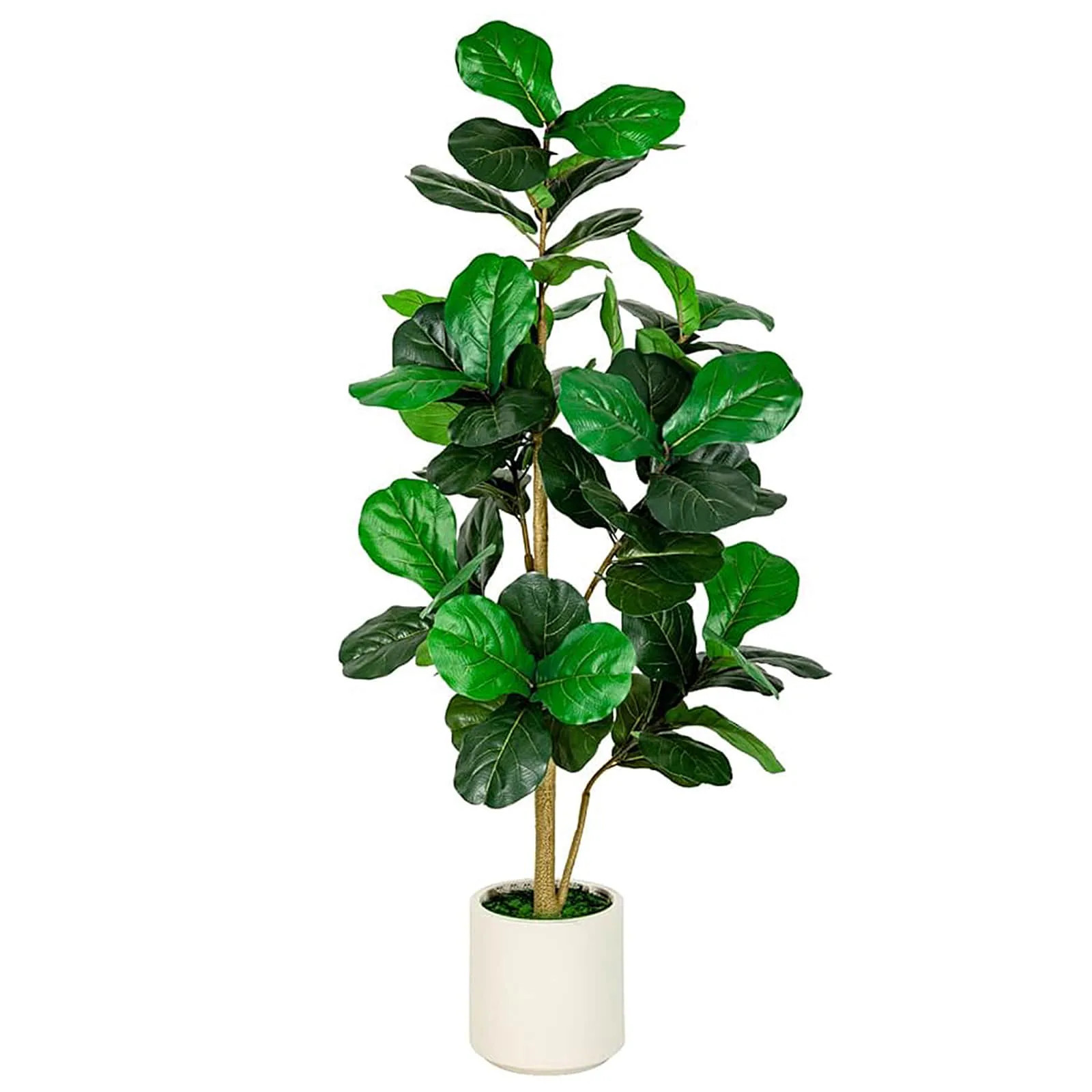 vivatrees 6-FT Green Indoor Living Room Office Home Faux Fiddle Leaf Fig Tree Artificial Plants one_size | ATG-9502 | Lowe's