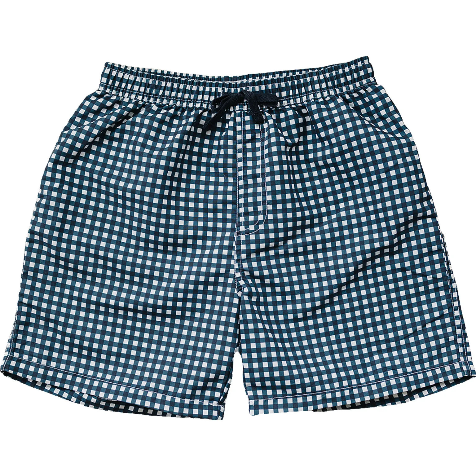 Navy Gingham Adult Men's Swim Shorts M | Mebie Baby