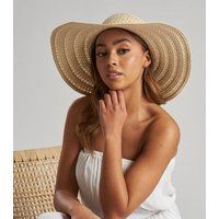 South Beach Cream Straw Effect Hat New Look | New Look (UK)