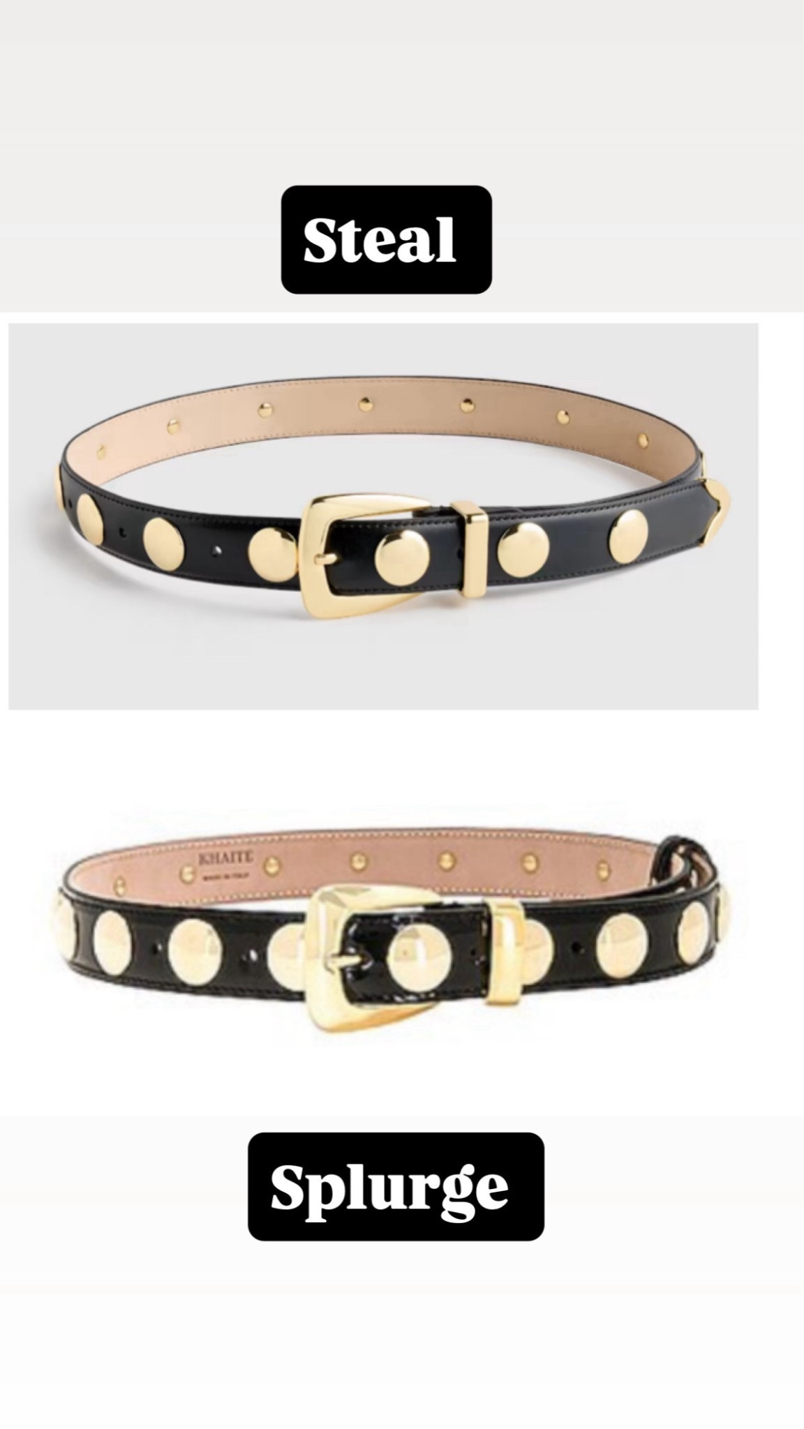 STEAL VS SPLURGE >>> This gorgeous belt by Khaite is an absolute showstopper but when you can get the same vibe for a fraction of the cost? YES PLEASE! 

 #LTKootd #LTKOver40 #LTKSaleAlert