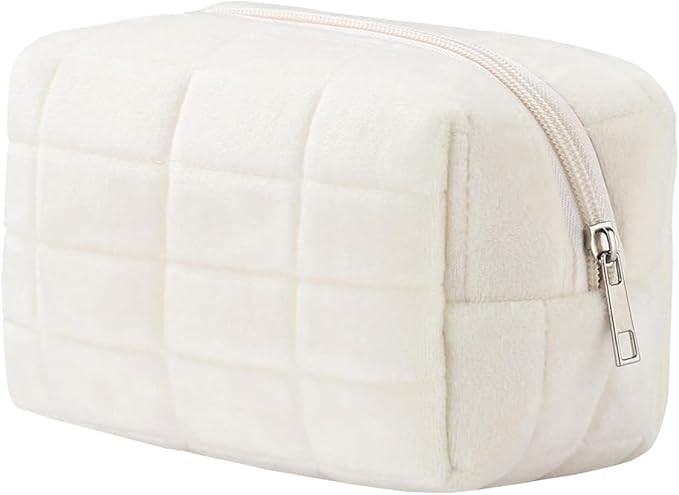 Makeup Bag Small Cosmetic Pouch for Purse Women Ladies Y2k Checkered Zipper Make Up Bags | Amazon (US)