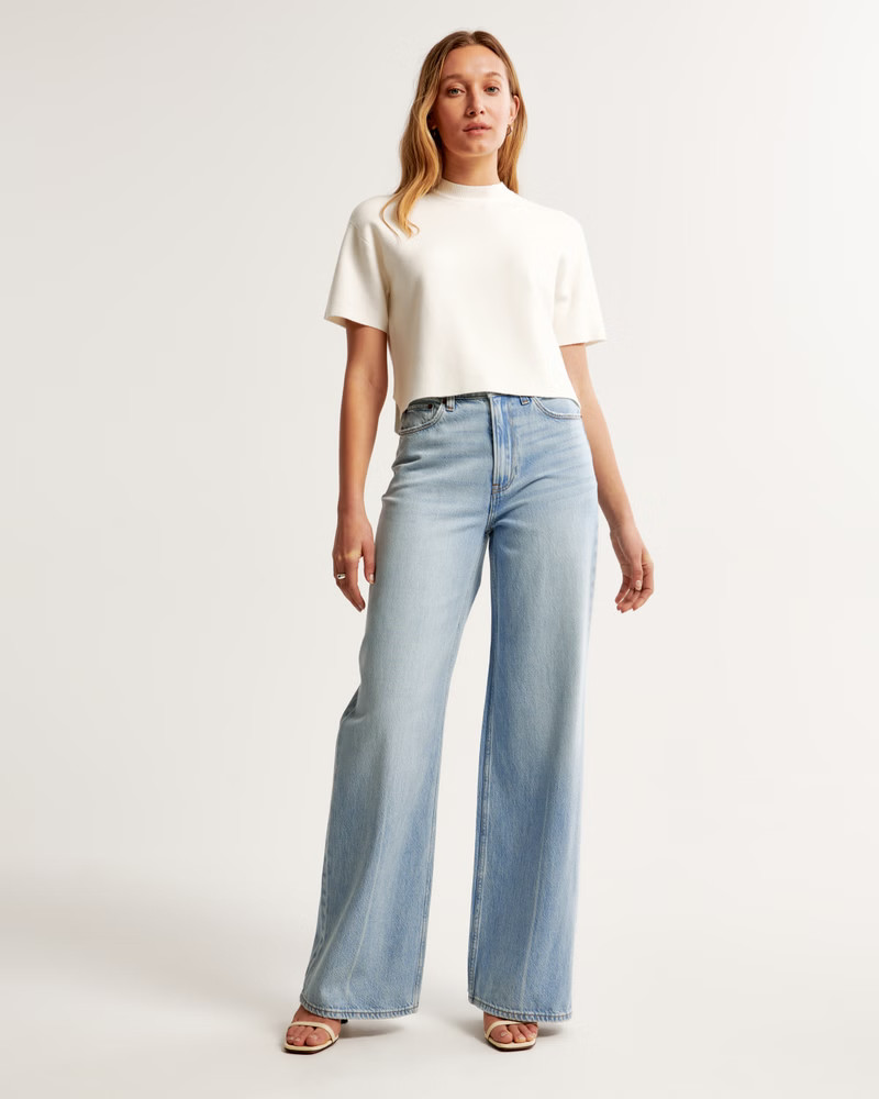 High Rise Wide Leg Jean | Abercrombie & Fitch (US)