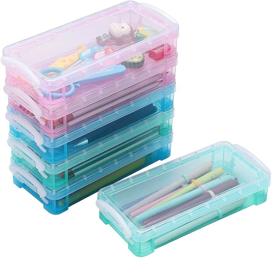 BTSKY Large Capacity Pencil Box, Office Supplies Storage Organizer Box, Brush Painting Pencils St... | Amazon (US)