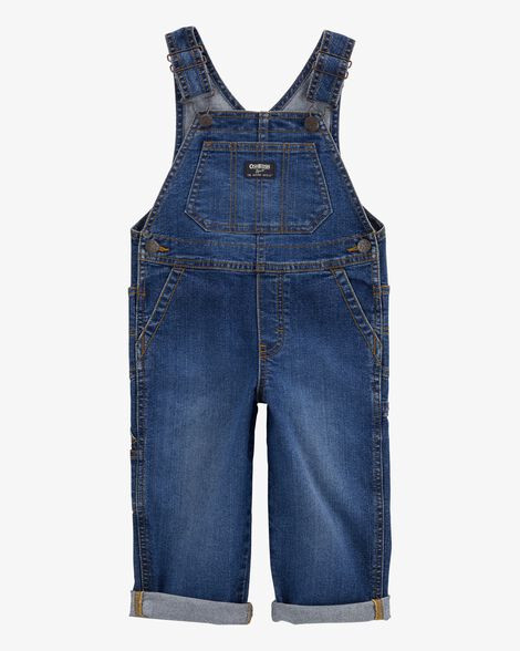 Toddler Stretch Denim Overalls - Dark Wash | Carter's Inc