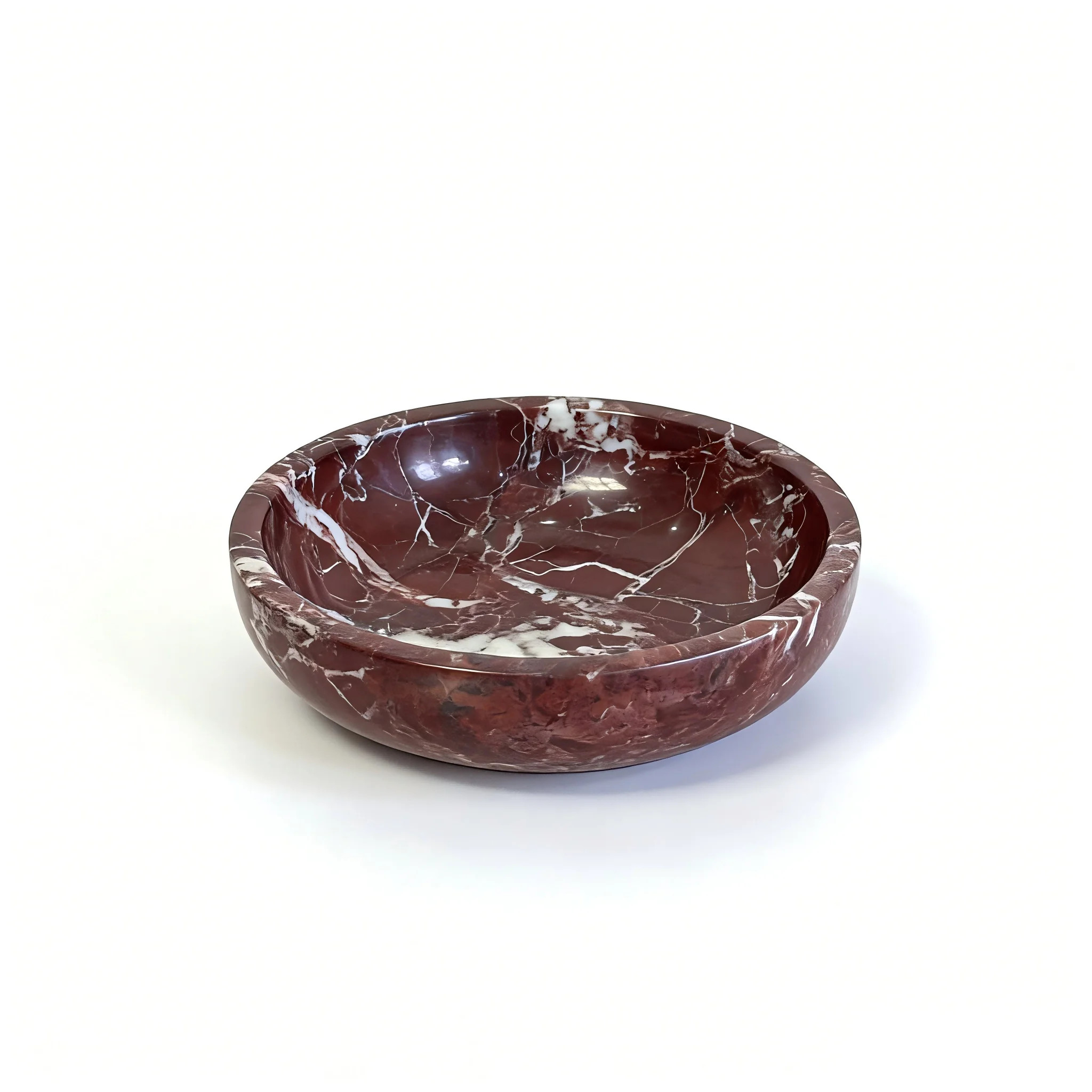 Large Decorative Marble Bowl, 7.87 inches,Natural Stone Round Bowl for Home Decor, Fruit, Nuts, J... | Walmart (US)