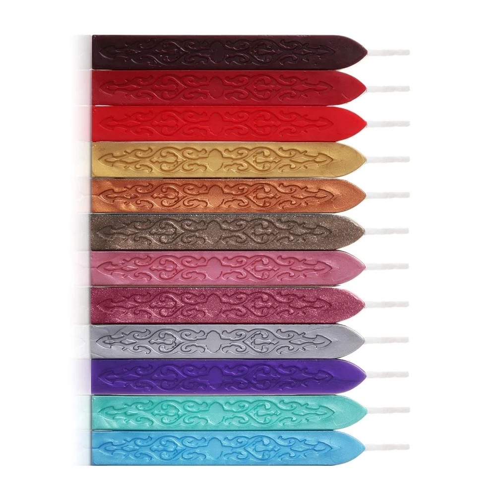 SUTENG Sealing Wax Sticks 12 Pack Assorted Colors, Sealing Wax Sticks, Wax Sticks for Stamp Seals... | Walmart (US)