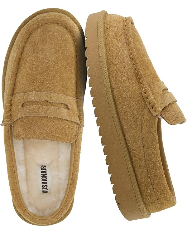 CUSHIONAIRE Ollie Cozy Genuine Suede Clogs for Women, Comfortable Slip-On Mule Loafers with Faux ... | Amazon (US)