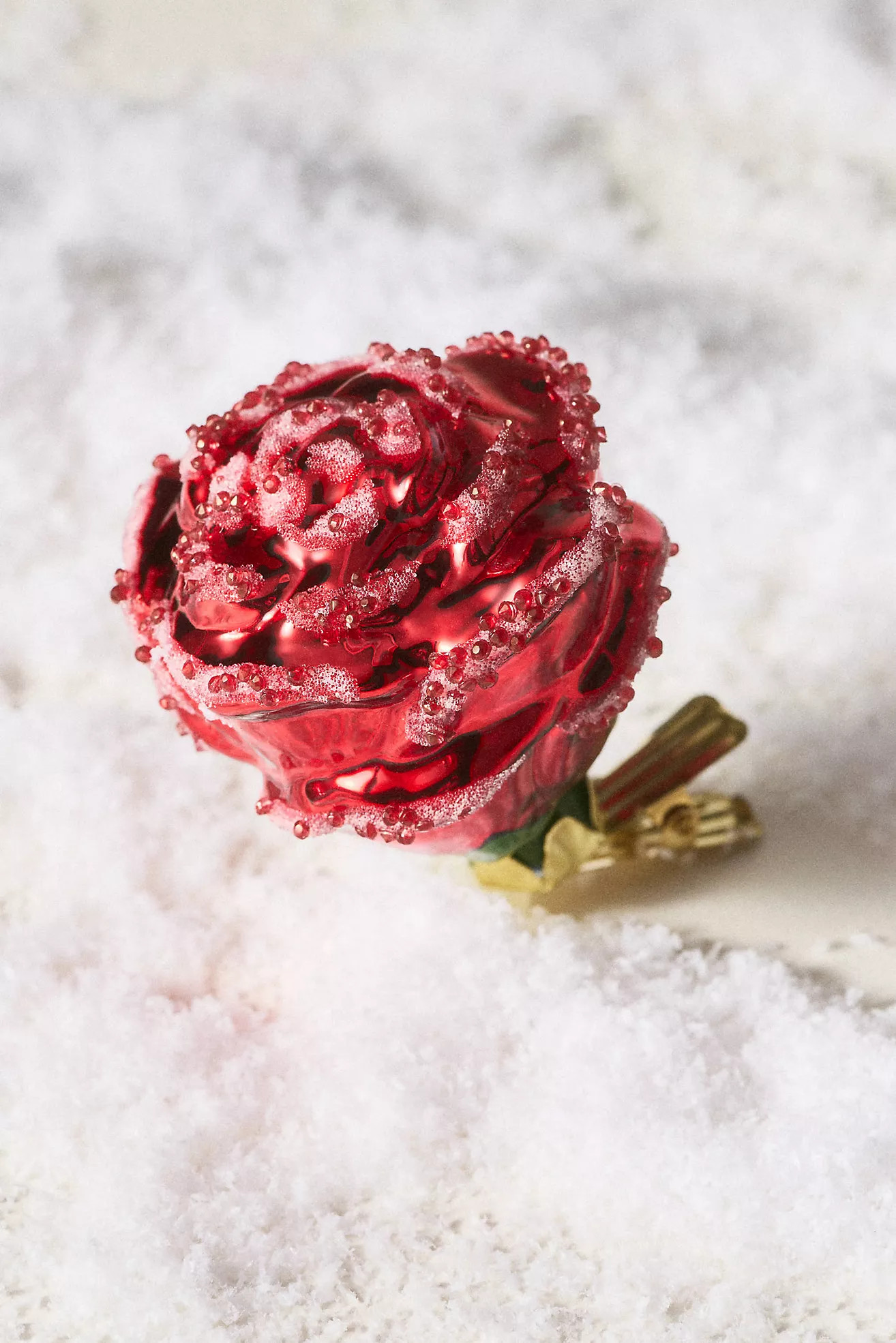 Rose Clip-On Glass Ornament | Anthropologie (US)
