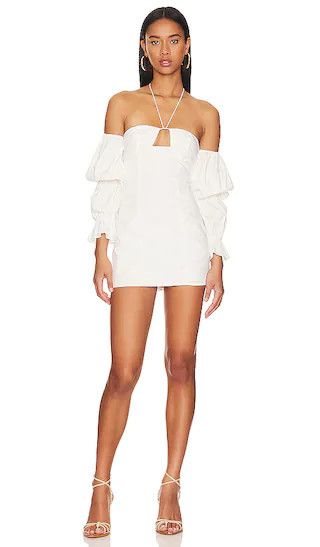 Maxine Off Shoulder Dress in White | Bride To Be | Bachelorette Dress | Mexico Wedding Honeymoon  | Revolve Clothing (Global)