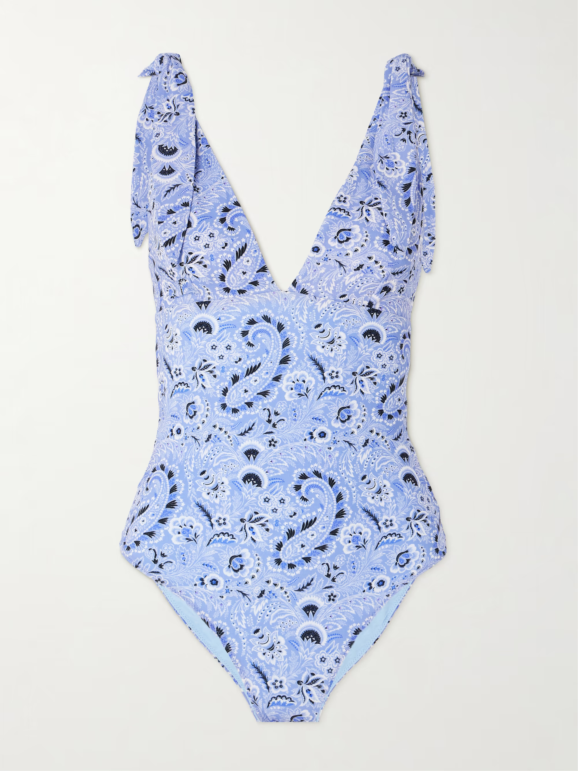 Tie-detailed paisley-print swimsuit | NET-A-PORTER (US)