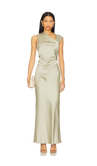 Becca Maxi Dress in Moss | Revolve Clothing (Global)