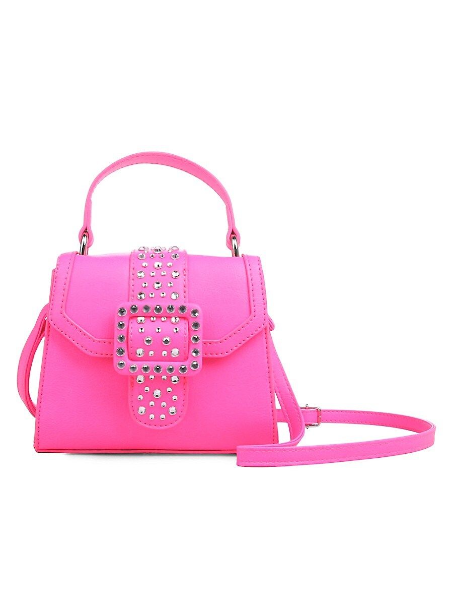OMG Accessories Girl's Rhinestone Top Handle Bag - Hot Pink | Saks Fifth Avenue OFF 5TH
