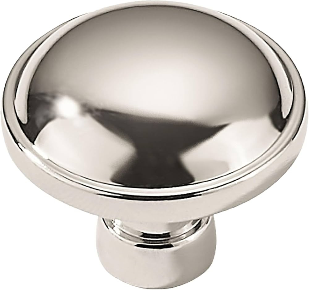 10 Pack 1-1/4 inch Kitchen Cabinet Knobs - Polished Nickel Zinc Round Knobs and Drawer Pulls for ... | Amazon (US)