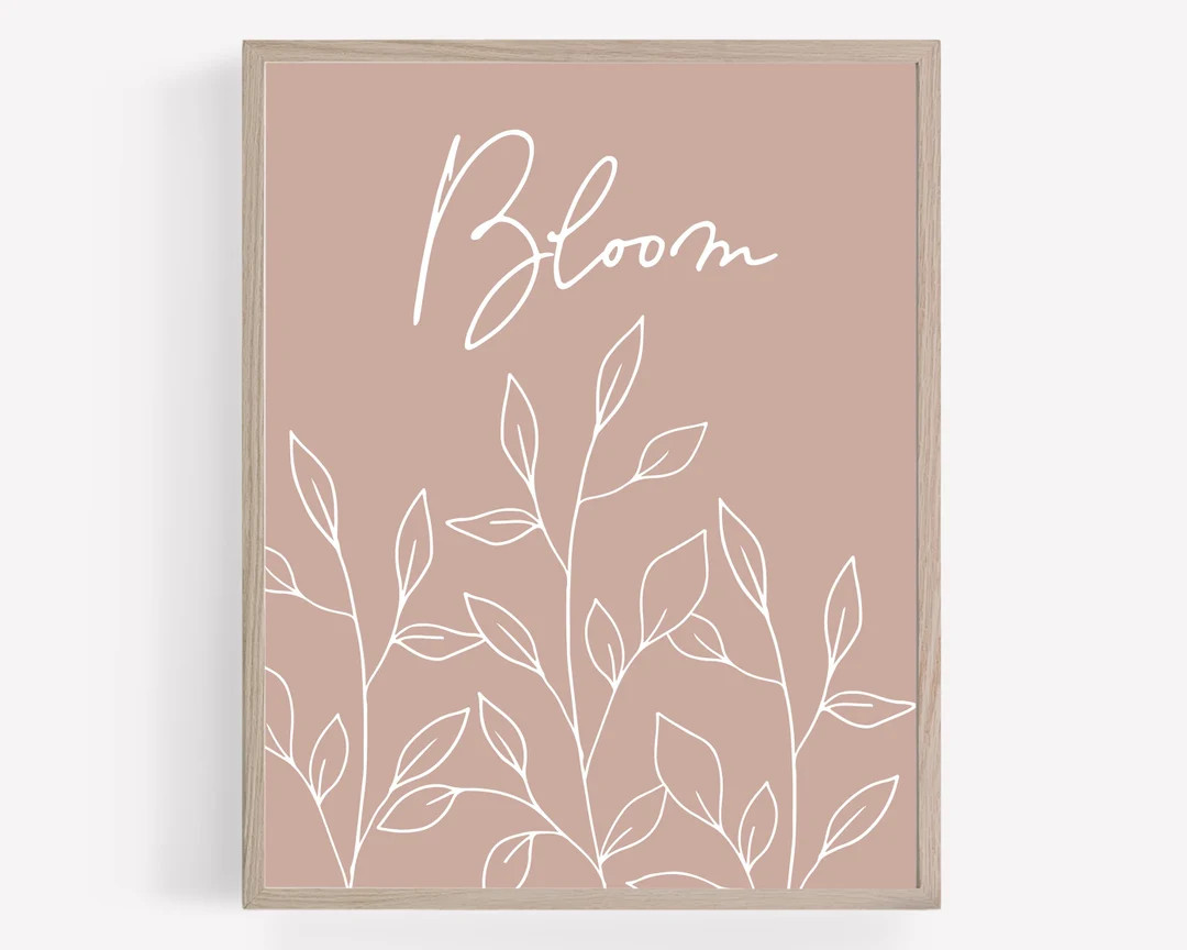 Bloom Printable Botanical Print Plant Printable DIY Wall - Etsy | Etsy (US)