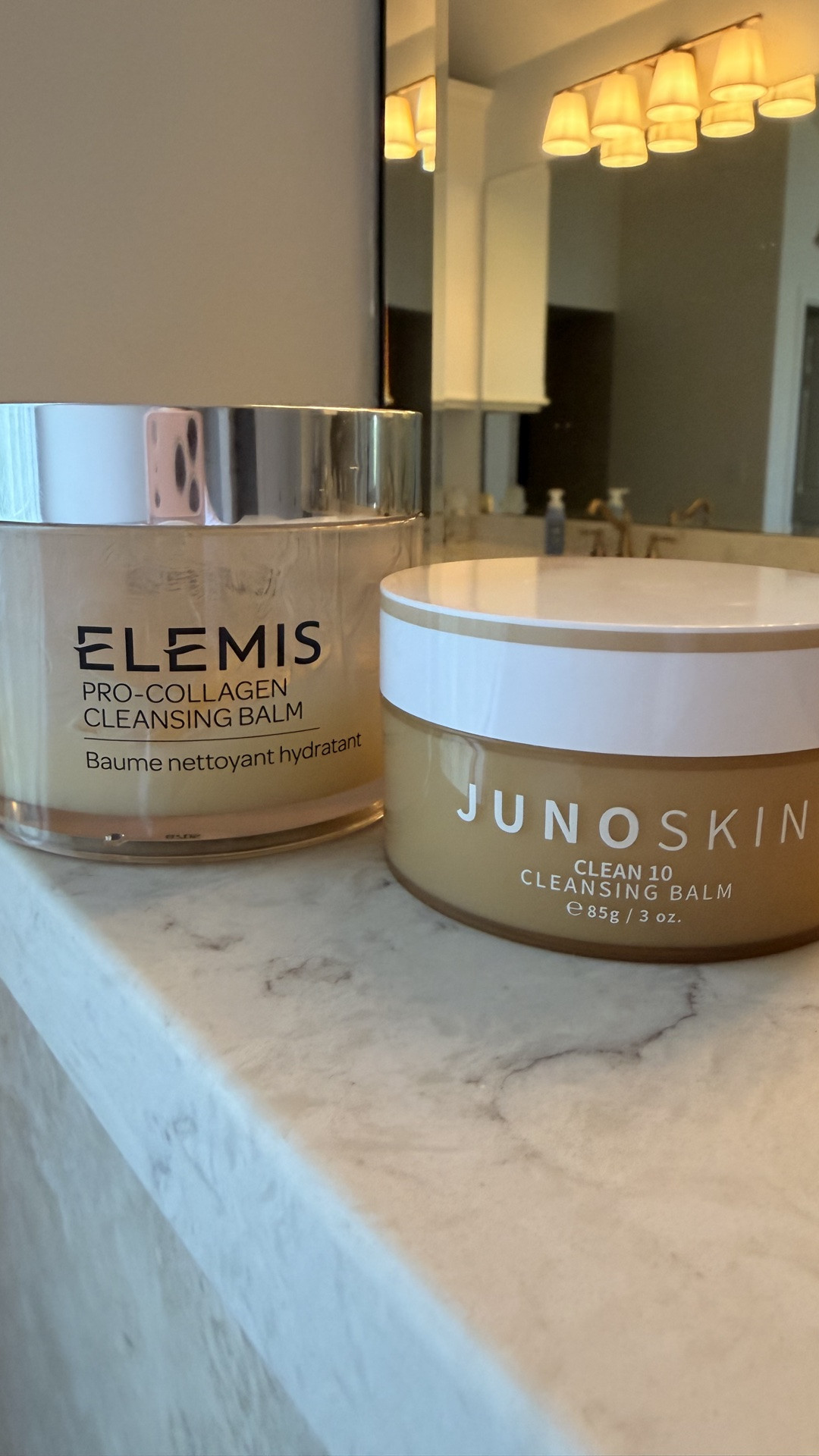 If you wear makeup, a good cleansing balm is non-negotiable.

My two favorites:

✨ SPLURGE: Elemis Pro-Collagen Cleansing Balm — the spa-like experience. It melts away every bit of makeup, smells incredible, and makes taking off my makeup feel like self-care.

✨ SAVE: Juno & Co Cleansing Balm — budget-friendly, fragrance-free, and works shockingly well for the price.

Both leave my skin clean, soft, and never stripped. If you’ve been sleeping on cleansing balms, consider this your sign.

#LTKBeauty #BeautyFavorites #SkincareOver40 #DrugstoreVsLuxury #CleansingBalm #BeautyFinds

#LTKOver40 #LTKmorningroutine #LTKBeauty
