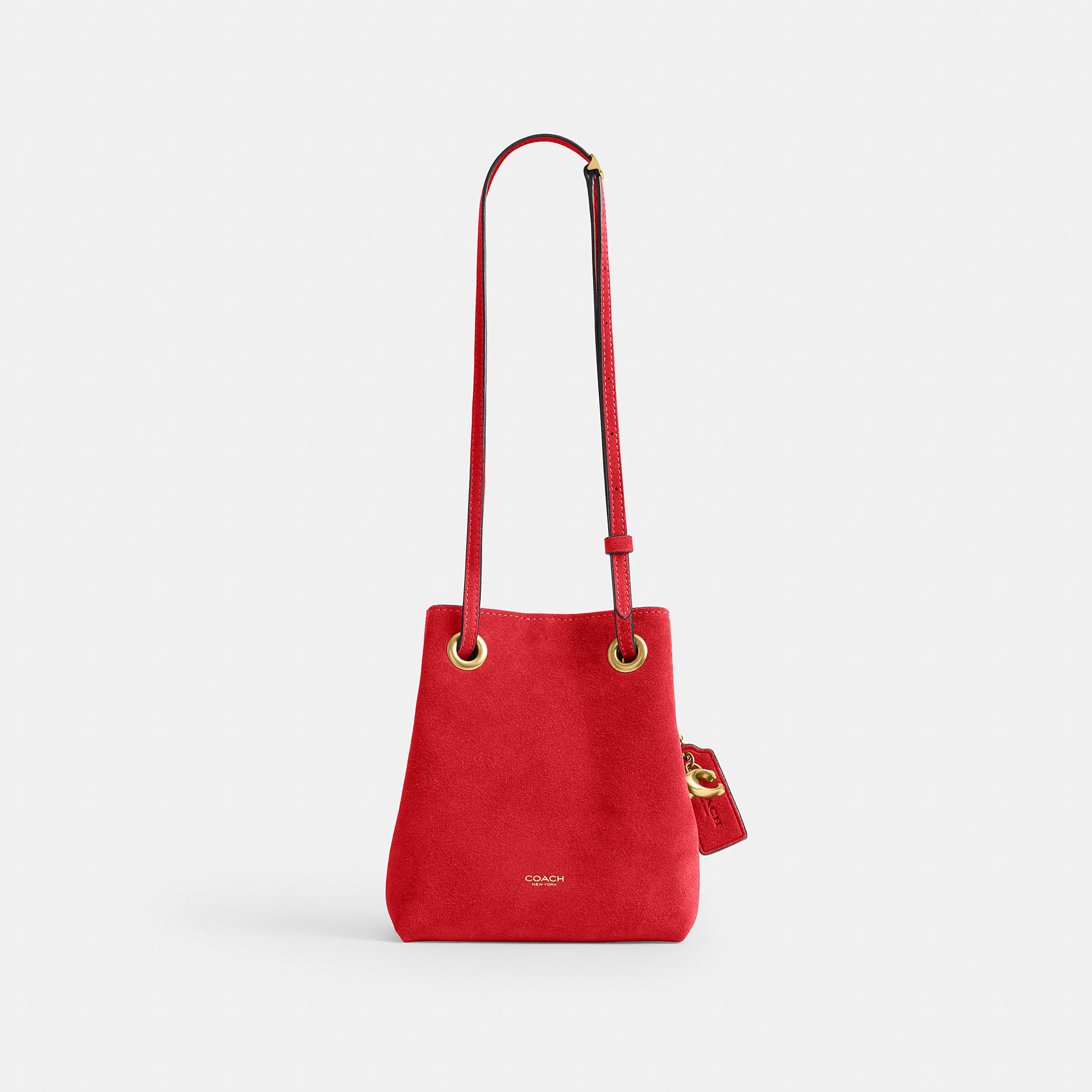 Coach Jade Drawstring Bag - Women's - Brass/candy Apple | Coach (US)