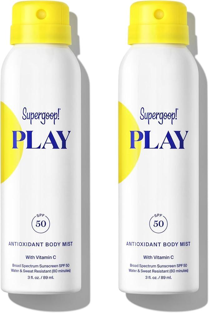 Supergoop! PLAY SPF 50 Antioxidant Body Mist w/Vitamin C, 3 fl oz - 2 Pack - Broad Spectrum Sunsc... | Amazon (US)