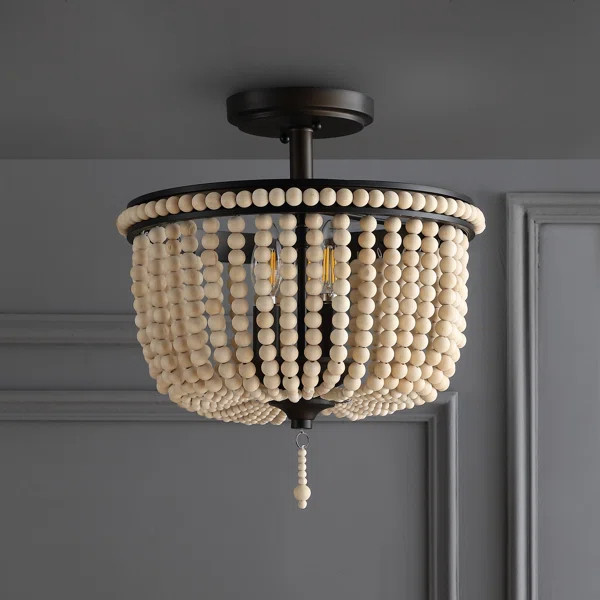 Tawanda 3 - Light 14" Unique/Statement Geometric Semi Flush Mount | Wayfair North America