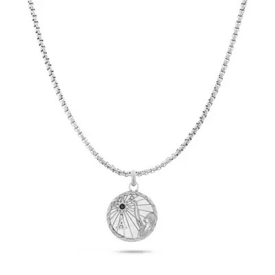 Men's Traditional Zodiac Coin Necklace (Silver) | Abbott Lyon