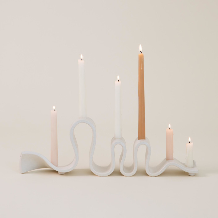 SIN Weylyn Candelabra, Cream Candles And Holders | Minted