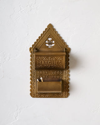 Antique Brass Iron Match Holder | Magnolia