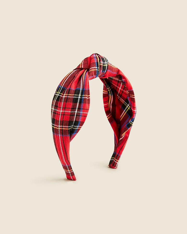 Tartan knot headband | J. Crew US