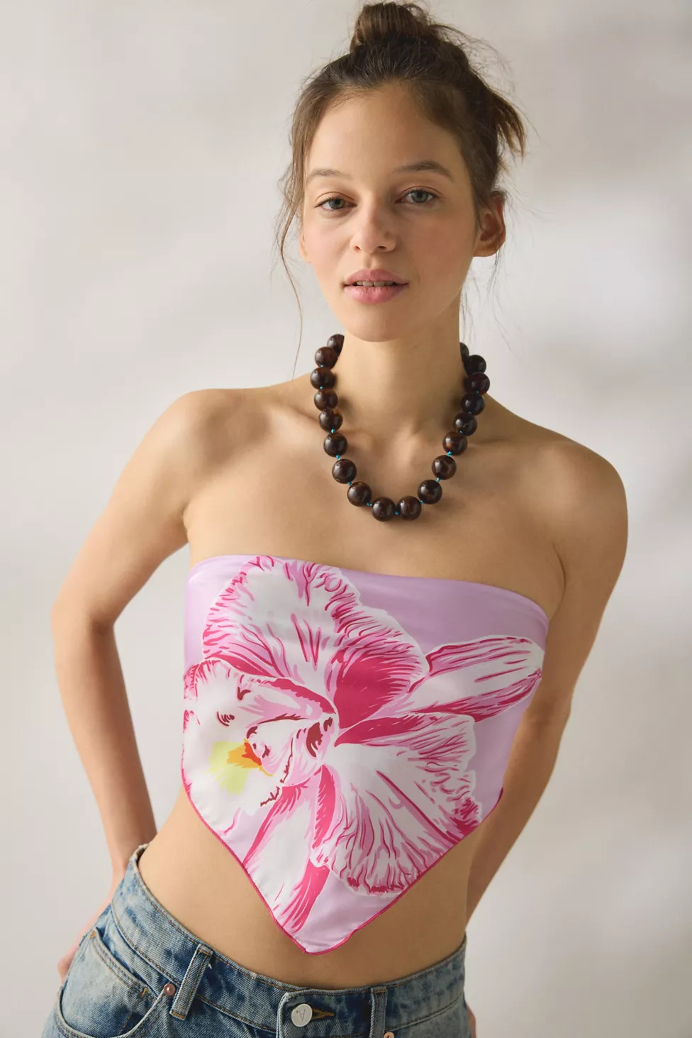 Blair Printed Satin Head Scarf | Urban Outfitters (US and RoW)