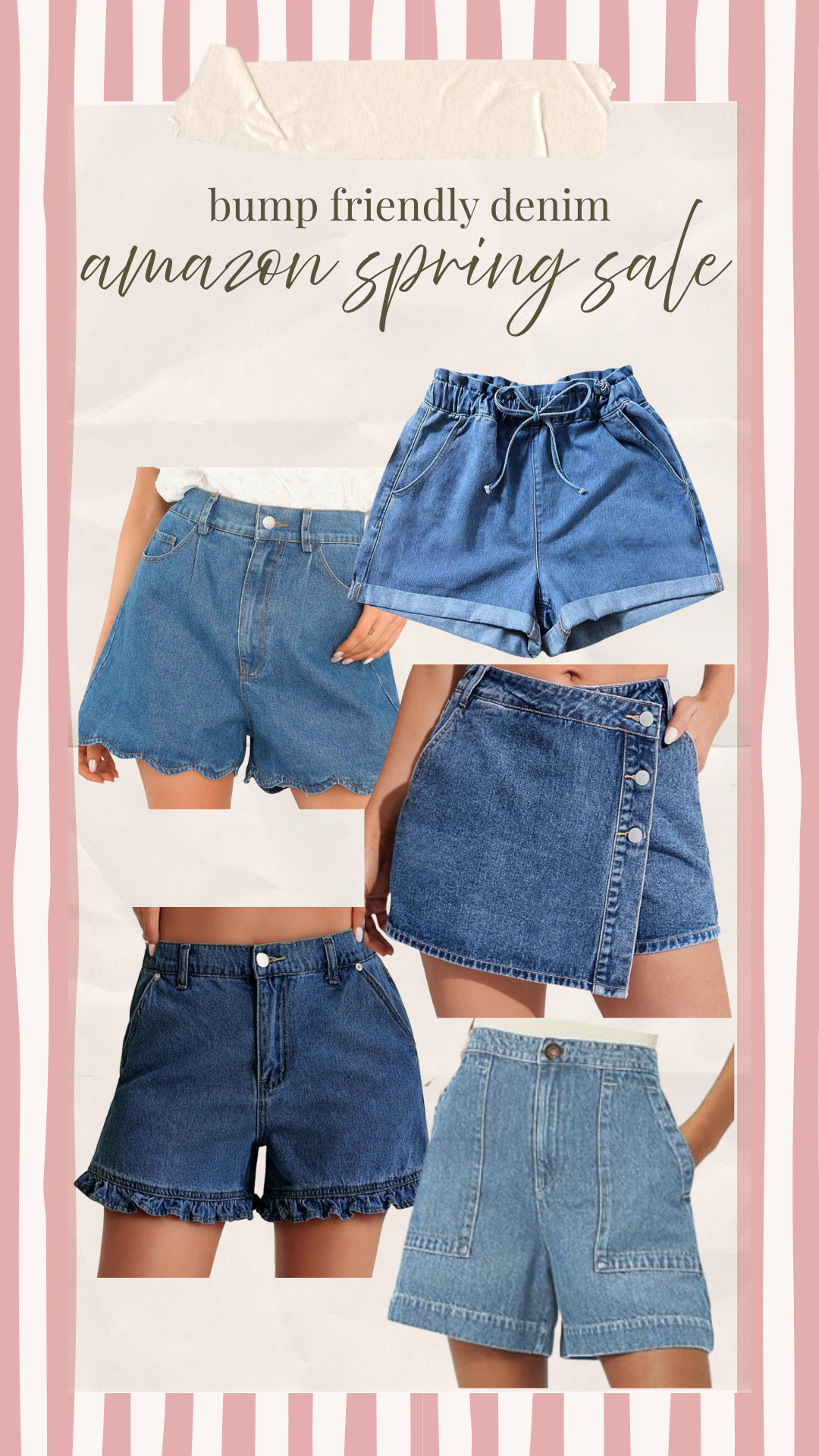 Denim shorts I'm loving during my second trimester from Amazon! 

All have stretchy waist bands, so perfect for a growing bump but also can be worn postpartum!

 

 #LTKmomlife #LTKSaleAlert #LTKBump