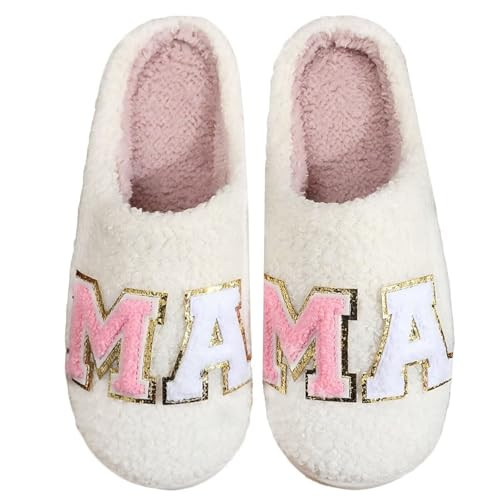 MAMA Slippers for Women Men Plush Memory Foam Warm Home Outdoor Shoes, MAMA 41-42 | Amazon (US)