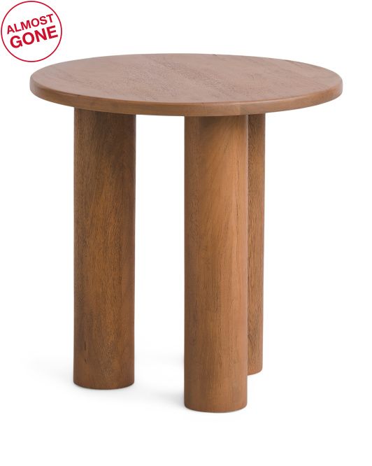 20in Acacia Wood Modern Accent Table | TJ Maxx