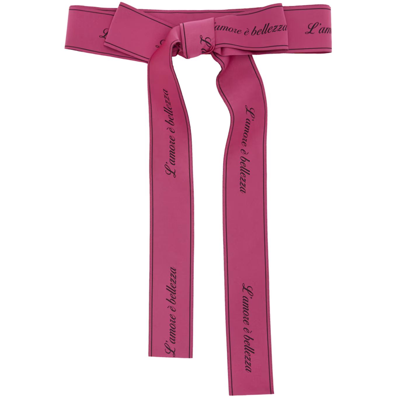 Dolce & Gabbana - Pink Ribbon 'L'Amore e Bellezza' Belt | SSENSE 