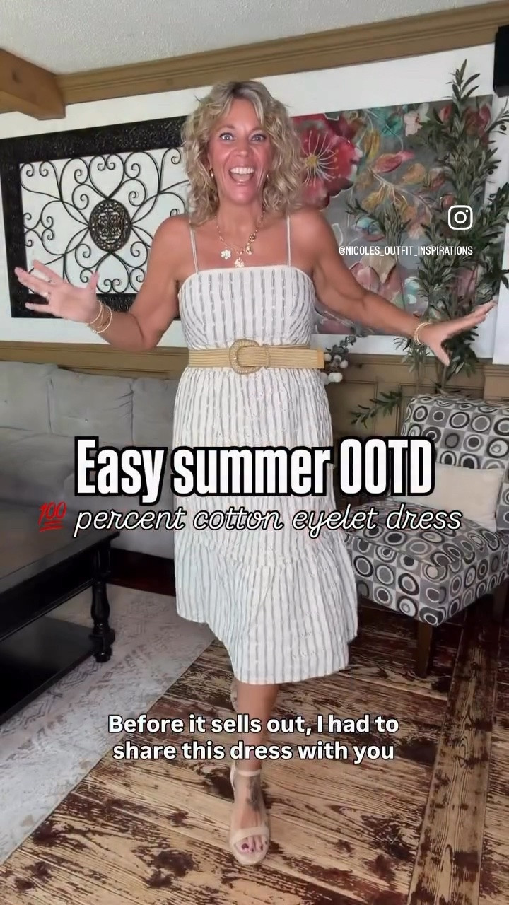 Cotton & eyelet dress - size medium

#LTKOver40 #LTKootd #LTKMidsize