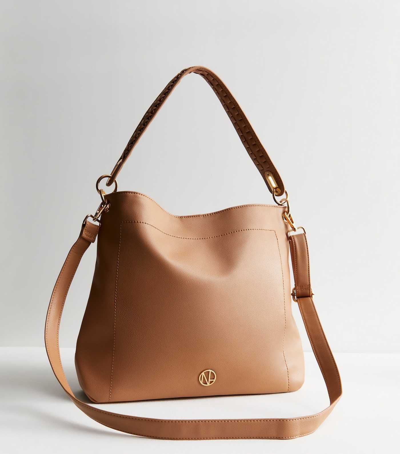 Tan Leather-Look Braided Hobo Bag | New Look | New Look (UK)