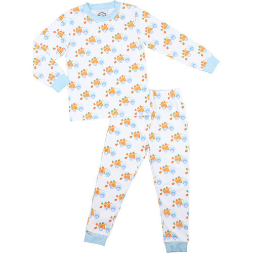 Pumpkin Dump Truck Knit Pajamas - Shipping Late September | Cecil and Lou