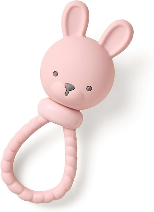 Itzy Ritzy Silicone Rattle Toy – Soothing Teething Toy with Soft Jingle Sound & Easy-Grip Textu... | Amazon (US)