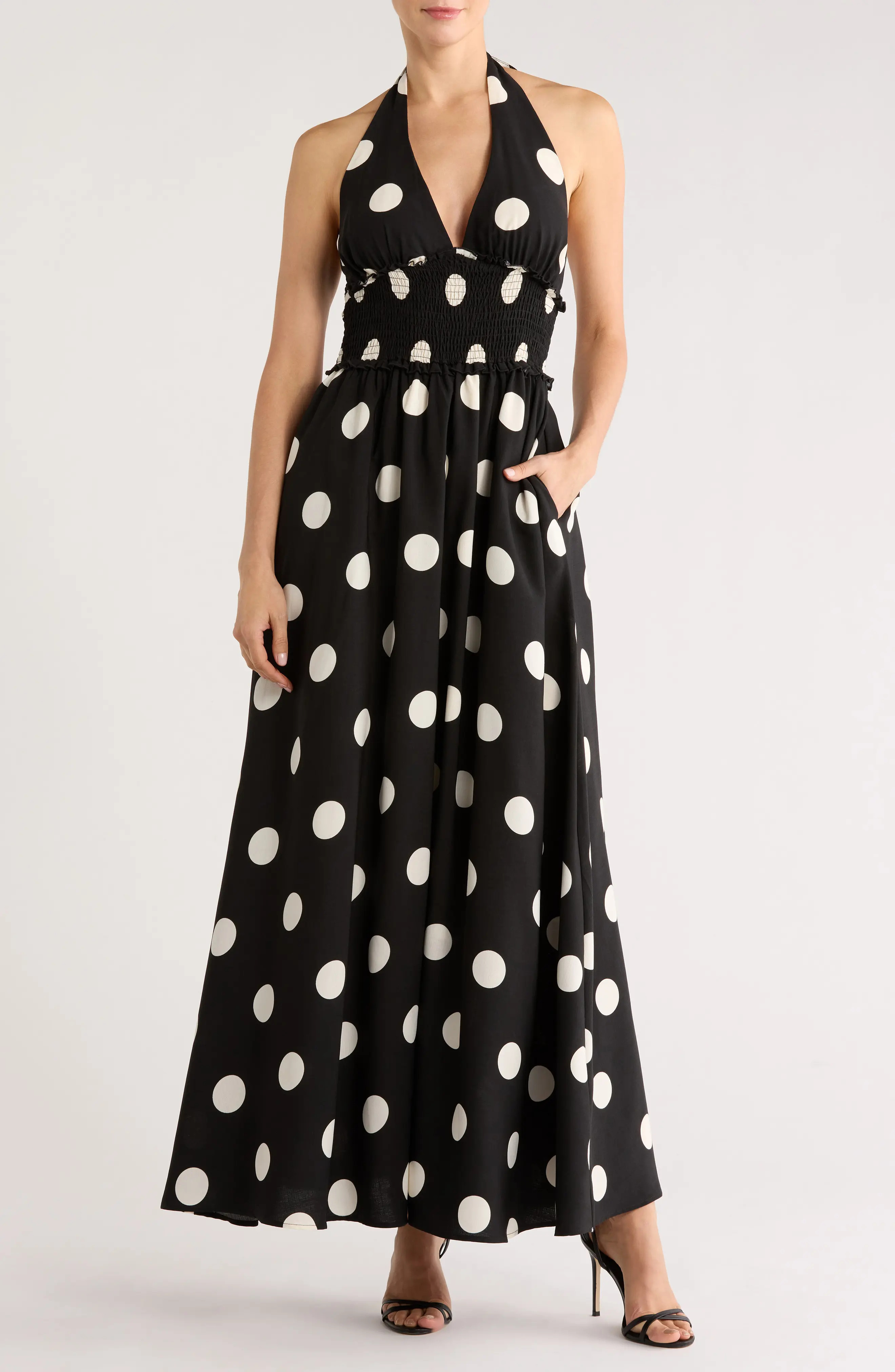 Love By Design Nina Patterned Halter Maxi Dress (Women) | Nordstromrack | Nordstrom Rack