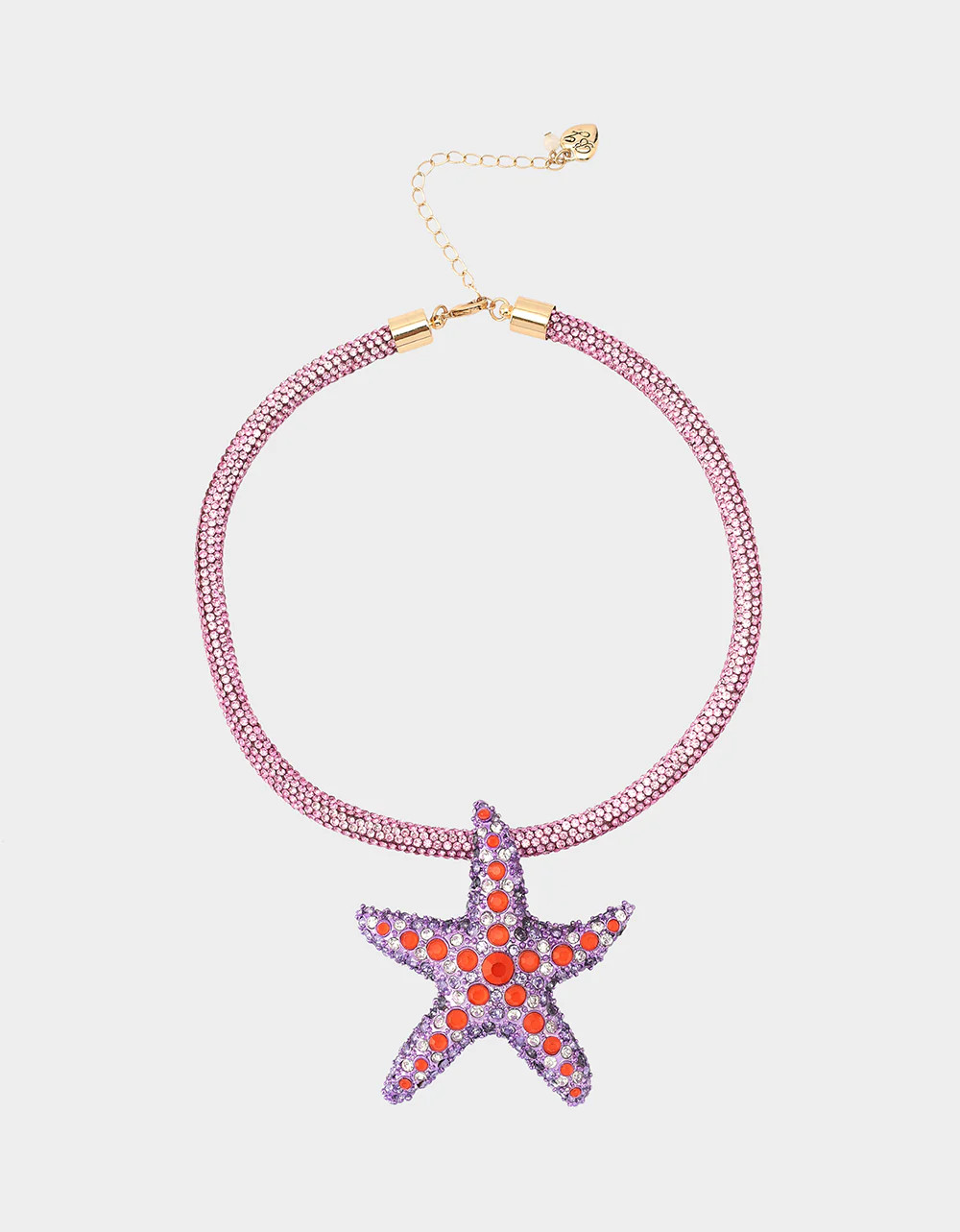 MERMAID JEWELS STARFISH PENDANT PURPLE Women's Starfish Rhinestone Rope Necklace | Betsey Johnson