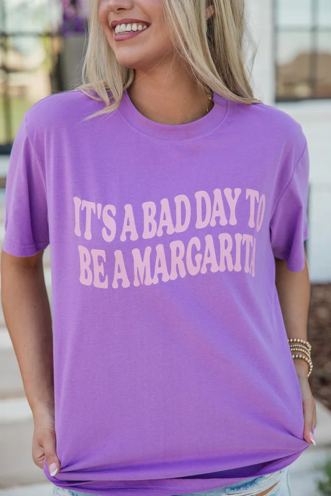 It's A Bad Day To Be A Margarita Violet Comfort Colors Graphic Tee | Pink Lily