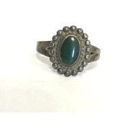 Vintage Greenturquoise & Silver Ring - Size 6 | Etsy (US)