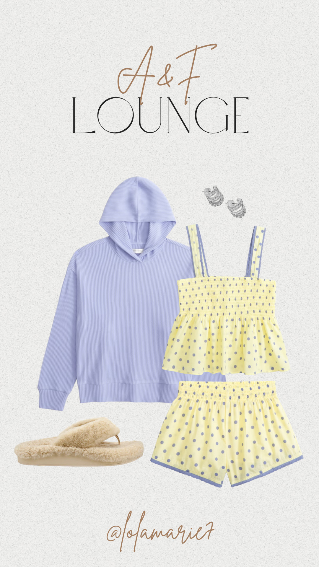 A&F Lounge ft Miranda Frye earrings & OluKai slippers! 

#abercrombie #loungewear #lounge #summerpjs #mirandafrye #olukai  

 #LTKootd #LTKmomlife #LTKTravel