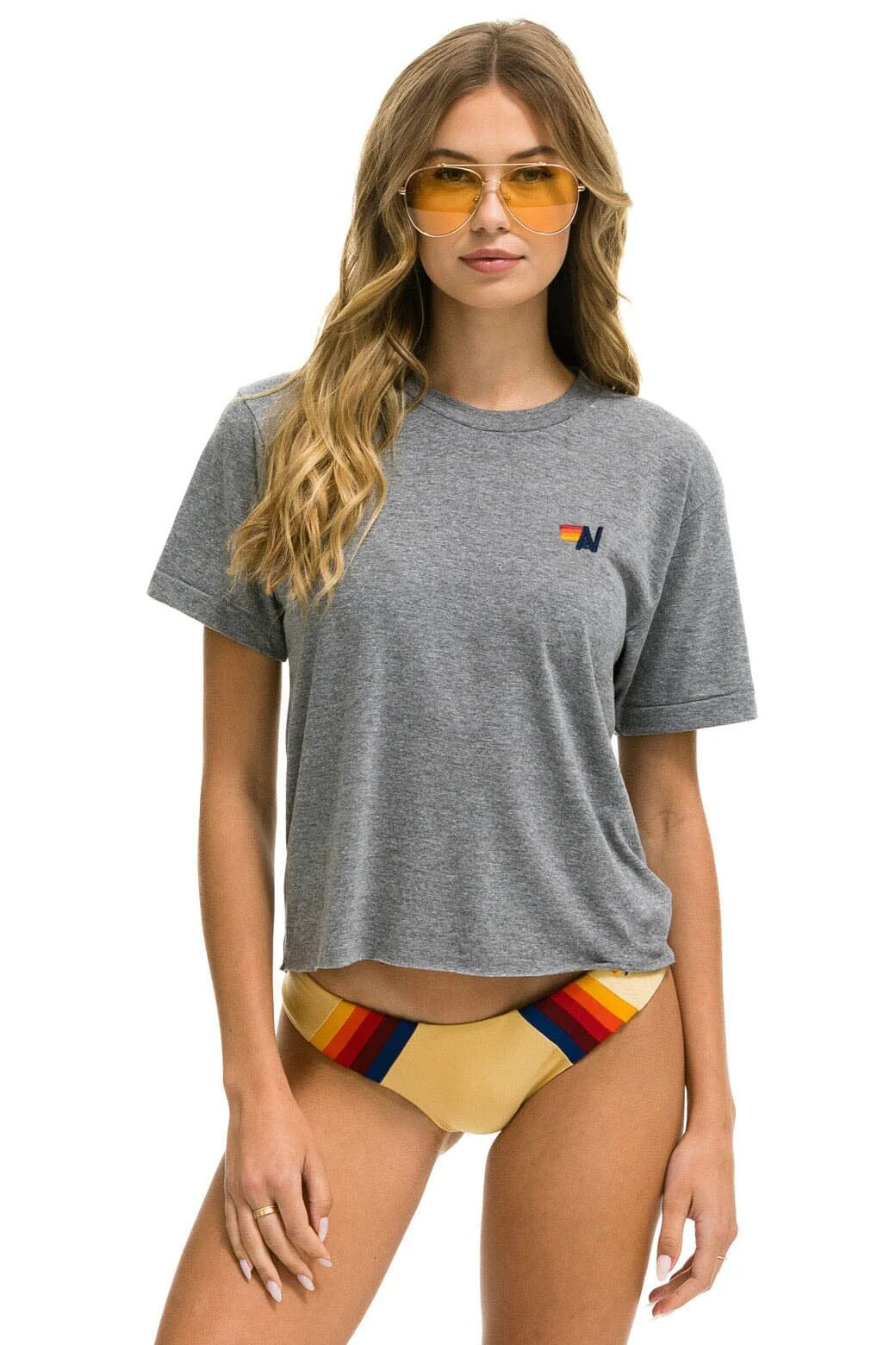 BASIC BOYFRIEND TEE - HEATHER GREY | Aviator Nation