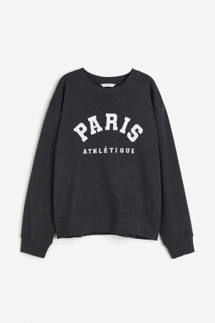 Sweatshirt with Motif - Dark gray/The Beatles - Ladies | H&M US | H&M (US + CA)